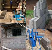 Durable Manual Cement Block Maker Steel Frame Blue