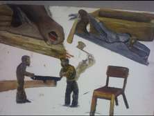 wood painting