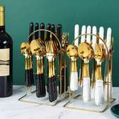 24pcs cutlery golden cutlery set