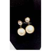 Womens Round Crystal Golden Earrings