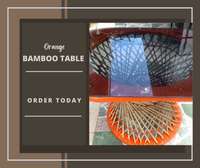 Orange Bamboo Coffee Table