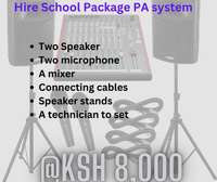 Hire school Package PA system