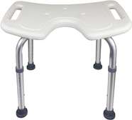Bath Stool, Height-Adjustable, U-Shape Seat, Anti-Slip Tips