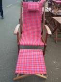 Deck chair with footstool