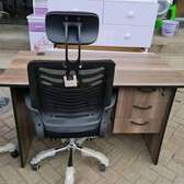 Secretarial study desk with headrest study seat