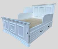 4 by 6Ft New White Bed for Kids with storage