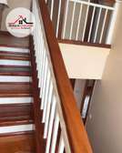 Wooden frame staircase installation