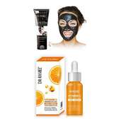 Vitamin C Face Serum + Peel-Off Mask For Blackheads & Acne