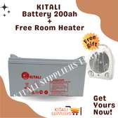 KITALI Battery 200ah With Free Room Heater