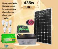 fullkit 435w solar panel with ritar battery