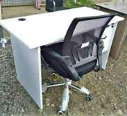 Office chair with adjustable height plus a desk