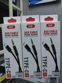 USB Type - C To 3.5mm Cable 1m Black