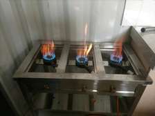 Stainless steel jiko three burner  gas