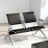 Office Bench: 2-link Normal Padded Office Waiting Bench