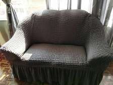 grey stretchable jacquard sofa covers