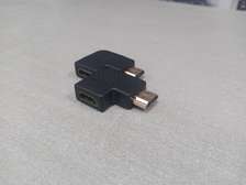 Gold Plated Right Angle Male to Female HDMI Adapter 90 to 27