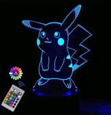 Cute Pokémon Pikachu acrylic 3D LED light