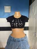 High quality trendy thrifted crop tops