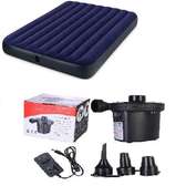 Intex Portable 3*6 Camp Indoor Inflatable Air Bed/ Mattress +Free Pump