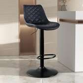 Barstool: Swivel Bar Stool, Leather Seat, Stylish Design