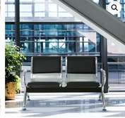 2-Seater Leather Padded Airport Bench