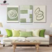 green abstract wall decor