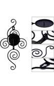 Wrought iron decorative candle wall stand 2 pieces