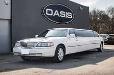 Luxury Party Limousine with Balloon Decor & Ambient Light