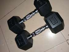 5kg Hex Dumbbells Rubber-Coated Metal Handles