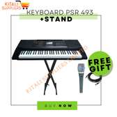 Psr493 keyboard with stand and wired mic