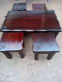 5 Piece Coffee Table Sets (Pure Mahogany Wood)