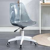 Office Chair: Acrylic Swivel Desk Chair, Minimalist Style