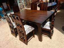6 Seater Dining Table Set - Mahogany Wood