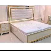 5*6 Golden  engraved bed