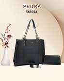 Pedra 56394# Leather Tote Warm Brown Spacious