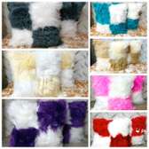 Plain and double coloured faux fur covers