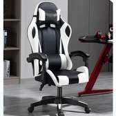 Gaming Chair: Gaming Chair, White And Black, Modern Look