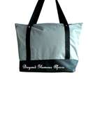 Womens Grey ankara canvas bag with earrings combo