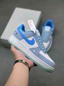 Nike Air Force 1 Blue White Star Sneakers