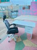 Mesh ergonomic office high back chair and table