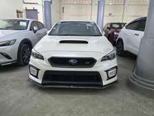 Subaru WRX STI Turbocharged White Sedan