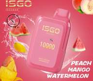 ISGO BAR 10000 Puffs Disposable Vape Peach Mango Watermelon