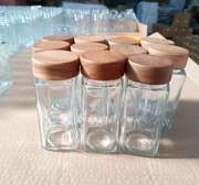 30Pcs Glass Spice Jars with bamboo lid