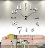 Diy wall decor clock silver