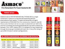 Asamco Gold Fire Retardant Foam 750ml