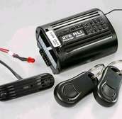 Car alarm system and remote control and siren.