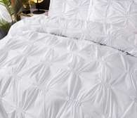 white pinch pleat duvet cover