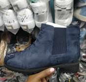 Ladies Ankle Platform Women Boots Navy Blue Shoes