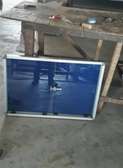 glass sliding noticeboard 4*3fts