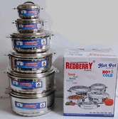 6pcs Redberry Stainless Steel Insulated hotpot